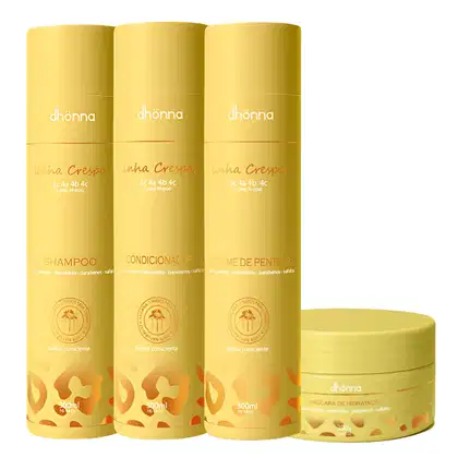 Imagem do produto Trio Crespos Gel Creme, Shampoo e Condicionador - Dhonna | Trio Ideal para Crespos Definidos e Hidratados