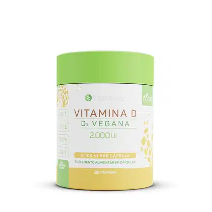 Imagem do produto Suplemento Alimentar Vitamina D 2000UI Bioroots 30 Cápsulas