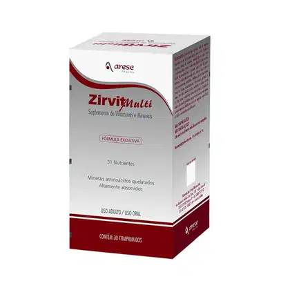 Imagem do produto Suplemento Alimentar Arese Zirvit Multi 30 Comprimidos Revestidos