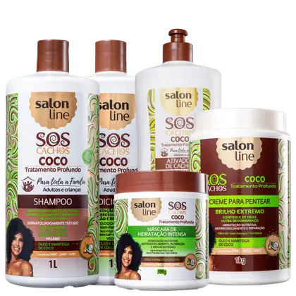 Imagem do produto Kit Salon Line S.O.S Cachos Coco Completo (5 Produtos)