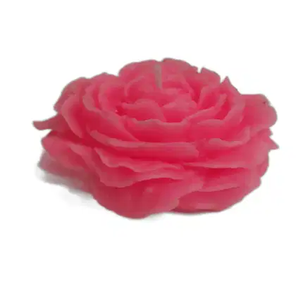 Imagem do produto Vela Aroma Flores Formato de Rosa Cor Pink 81g