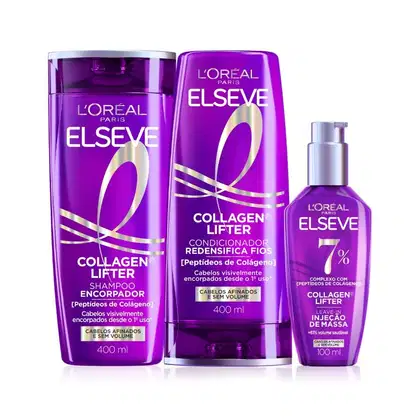 Imagem do produto Kit L’Oréal Paris Elseve Collagen Lifter – Shampoo + Condicionador 400mL + Sérum Leave-in