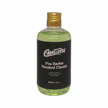 Imagem do produto Loção Pós Barba Barbeiro Barbearia Homem CABALLEROS 250 ml MENTHOL