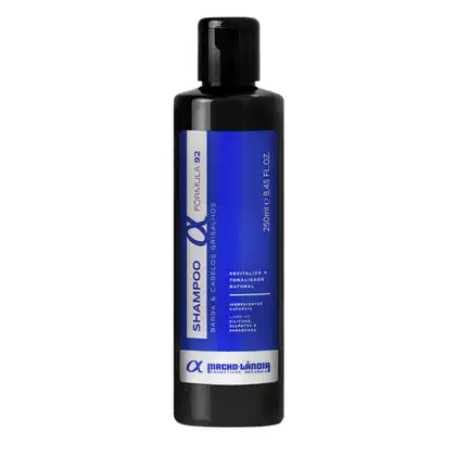 Imagem do produto Shampoo Masculino Macho-lândia 250ml - Fórmula 92 - Fios Grisalhos
