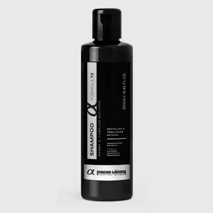 Imagem do produto Shampoo Masculino Macho-lândia 250ml - Fórmula 72 - Fios Escuros