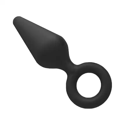 Plug Anal Sexy Import Silicone com Alça Preto, 1 produto.