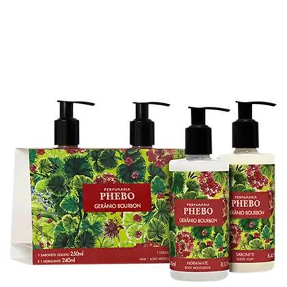 Imagem do produto Kit Phebo Gerânio Bourbon Sabonete Líquido + Hidratante (2 Produtos)