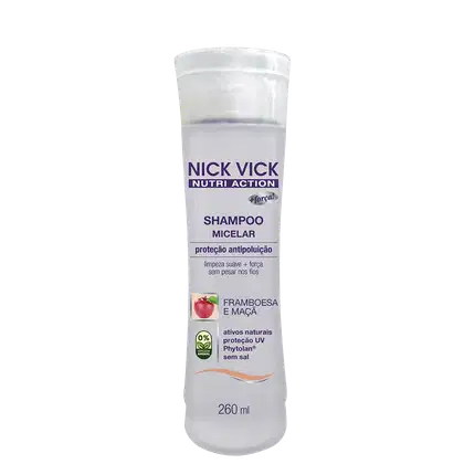Imagem do produto Nick & Vick Nutri Micelar Framboesa e Maçã - Shampoo 260ml