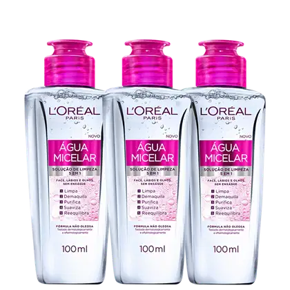 Imagem do produto Kit L'Oréal Paris Dermo Expertise Água Micelar 5 em 1 - Água Demaquilante 3x100ml
