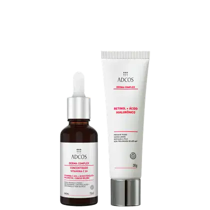 Imagem do produto Kit Adcos Derma Complex Vitamina C 20 + Retinol + Ácido Hialurônico (2 Produtos)