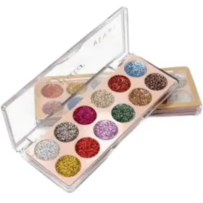 Imagem do produto Paleta Glitter 12 Cores Alta Pigmentação + Brilho Intenso