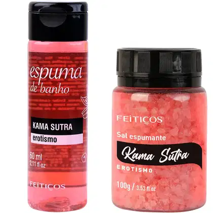 Imagem do produto Kit Espuma E Sais de Banho Espumante Banheira Hidromassagem Kama Sutra Erotismo
