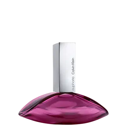 Frasco de perfume Calvin Klein de formato arredondado e cor rosa vibrante: Euphoria Calvin Klein Eau de Parfum 30ml