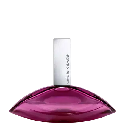 Frasco de perfume Calvin Klein de formato oval em tom de rosa intenso: Euphoria Calvin Klein Eau de Parfum 50ml