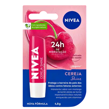 Imagem do produto NIVEA Shine Cereja - Hidratante Labial 4,8g