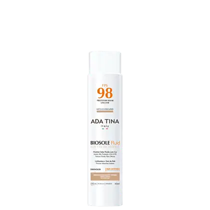 Imagem do produto Ada Tina Biosole Fluid Sun Color Defense Médio Escuro FPS 98 -  Protetor Solar com Cor 40ml