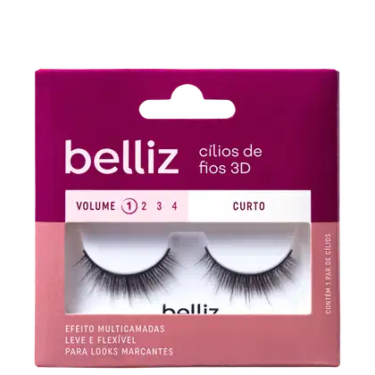 Imagem do produto Belliz 3D Volume 1 Curto 205 - Cílios Postiços