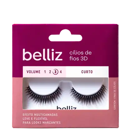 Imagem do produto Belliz 3D Volume 3 Curto 206 - Cílios Postiços