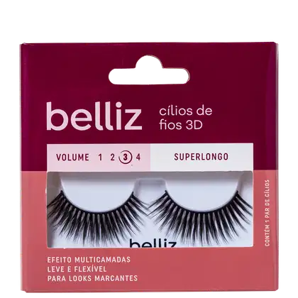 Imagem do produto Belliz 3D Volume 3 Superlongo 214 - Cílios Postiços