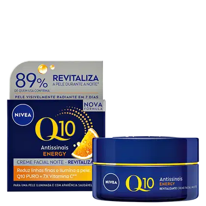 Imagem do produto NIVEA Q10 Power Energy Antissinais Noite  - Creme Antissinais Facial 50g