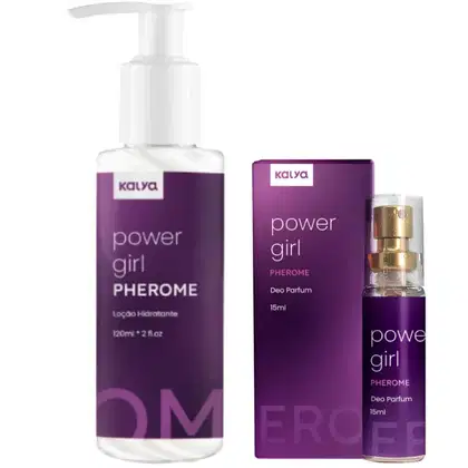 Imagem do produto Kit Power Girl Loção e Perfume Pherome Feromonios Sedução Feminino Kalya