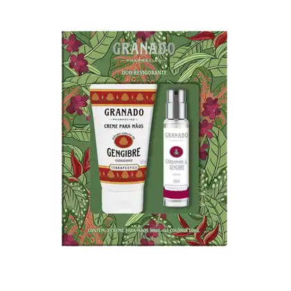 Imagem do produto Kit Duo Revigorante - Creme de Mãos Cardamomo e Gengibre 50ml + Colônia Cardamomo e Gengibre 10ml Granado