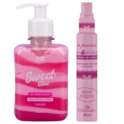 Imagem do produto Creme Sweet Glow Beijável Chiclete e Perfume Íntimo Morango