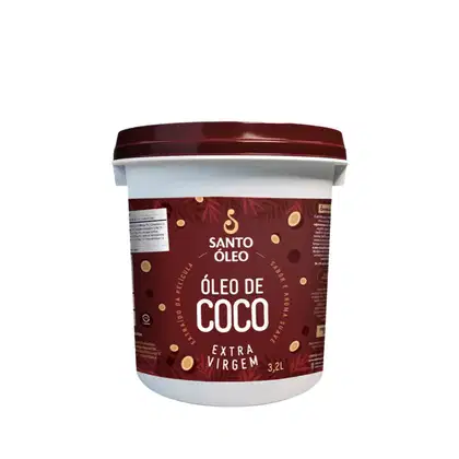 Óleo de Coco Santo Óleo Extravirgem de Película, 3,2L.