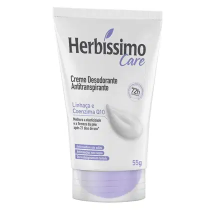 Imagem do produto Creme Desodorante Antitranspirante Linhaca e Coenzima Q10 Bisnaga 55g Creme Desodorante Antitranspirante  Linhaca e Coenzima Q10 Bisnaga 55g