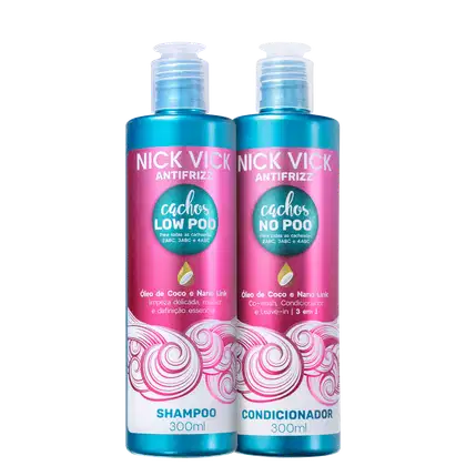 Imagem do produto Kit Nick & Vick Antifrizz Cachos Low Poo & No Poo (2 Produtos)