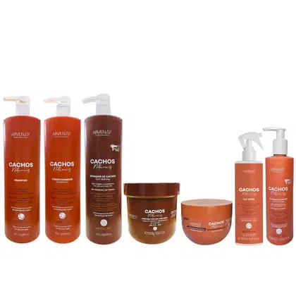 Imagem do produto Arvensis Cachos Naturais - Shampoo + Condicionador + Ativador Crespos (3x1L)+ Máscara Crespos 500g + Geleia Ativadora 250g + Day After 250ml + Ativador De Cachos 300ml