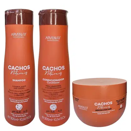 Imagem do produto Kit Arvensis Professional Cachos Naturais - Shampoo 300ml + Condicionador 300ml + Máscara 250ml