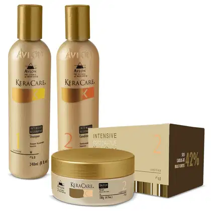 Imagem do produto Kit Avlon KeraCare - Shampoo Intensive Restorative 240ml + Condicionador Intensive Restorative 240ml + Máscara Intensive Restorative 180g