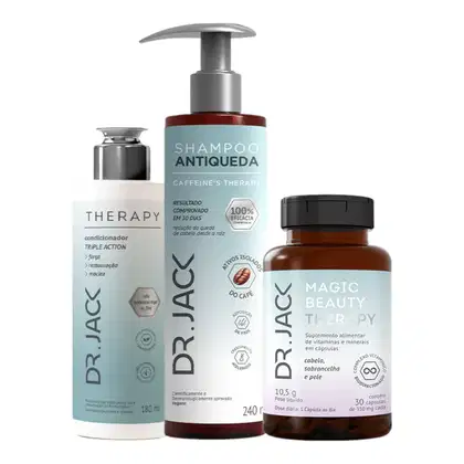 Imagem do produto Kit Dr. Jack Shampoo 240ml + Condicionador 180ml + Capsulas Magic Beauty 350mg