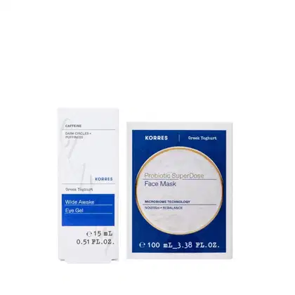 Imagem do produto Kit Korres Greek Yoghurt Probiotic - Máscara Facial 100ml + Sérum para Olhos 15ml