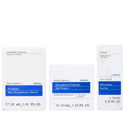 Imagem do produto Kit Korres Greek Yoghurt - Tratamento Facial Nutritivo e Área dos Olhos (3 Produtos)