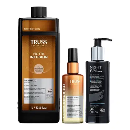 Kit TRUSS Nutri Infusion + Night SPA, 3 produtos.