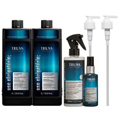 Kit TRUSS Uso Obrigatório Reconstruction + Pump, 6 produtos.