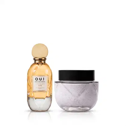 Imagem do produto O.U.i Kit L’Amour-Esse 142 - Eau de Parfum 75ml + Esfoliante Corporal 200g