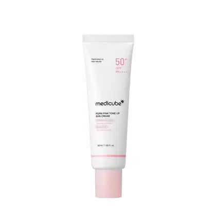 Imagem do produto Medicube PDRN Pink Tone Up Sun Cream SPF 50+ - Protetor Solar Clareador 50ml