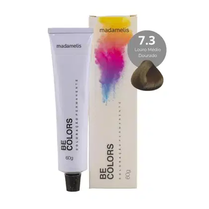 Imagem do produto Coloração Madamelis Be Colors Louro Médio Dourado 7.3 60 g