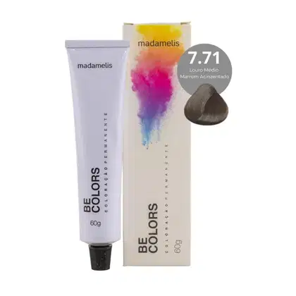 Imagem do produto Coloração Madamelis Be Colors Louro Médio Marrom Acinzentado 7.71 60 g