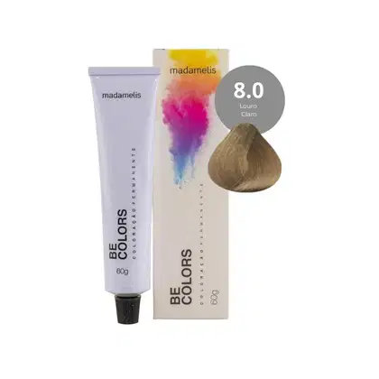 Imagem do produto Coloração Madamelis Be Colors Louro Claro 8.0 60 g