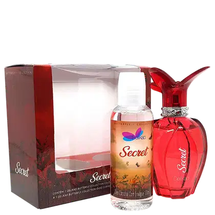 Imagem do produto Conjunto Butterfly Secret Delikad Feminino - Deo Colônia 120ml + Óleo de Banho 120ml