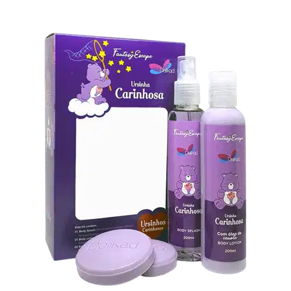 Imagem do produto Conjunto Fantasy Escape Ursinha Carinhosa Delikad Infantil - Body Spray 200ml + Loção Corporal 200ml + 2 Sabonetes