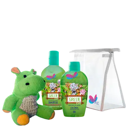 Imagem do produto Conjunto Kids Safari Hyppo Green Delikad Infantil - Deo Colônia 100ml + Sabonete Líquido 200ml