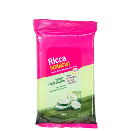Imagem do produto Ricca Pepinow! Pepino + Água Micelar - Lenço Demaquilante (25 Unidades)