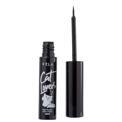 Imagem do produto Vizzela Cosméticos Cat Lovers Ultra Black - Delineador Líquido 4ml