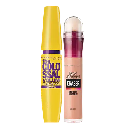 Imagem do produto Kit Maybelline Pele e Cílios Perfeitos - Máscara de Cílios 9,2ml + Corretivo Líquido 5,9ml