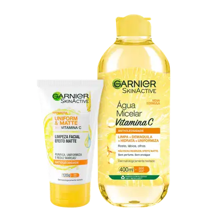 Imagem do produto Kit Garnier SkinActive Uniform & Matte Vitamina C (2 Produtos)